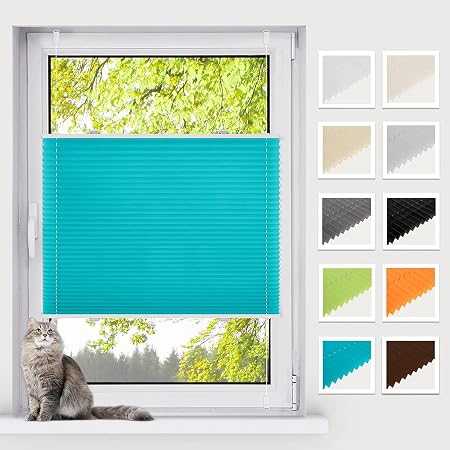 Allesin Plissee Oscurante A Nido D'Ape | 100% Opaco Grigio 40x100 Cm | Montaggio A Pressione Senza Foratura | Isolante Termico E Acustico