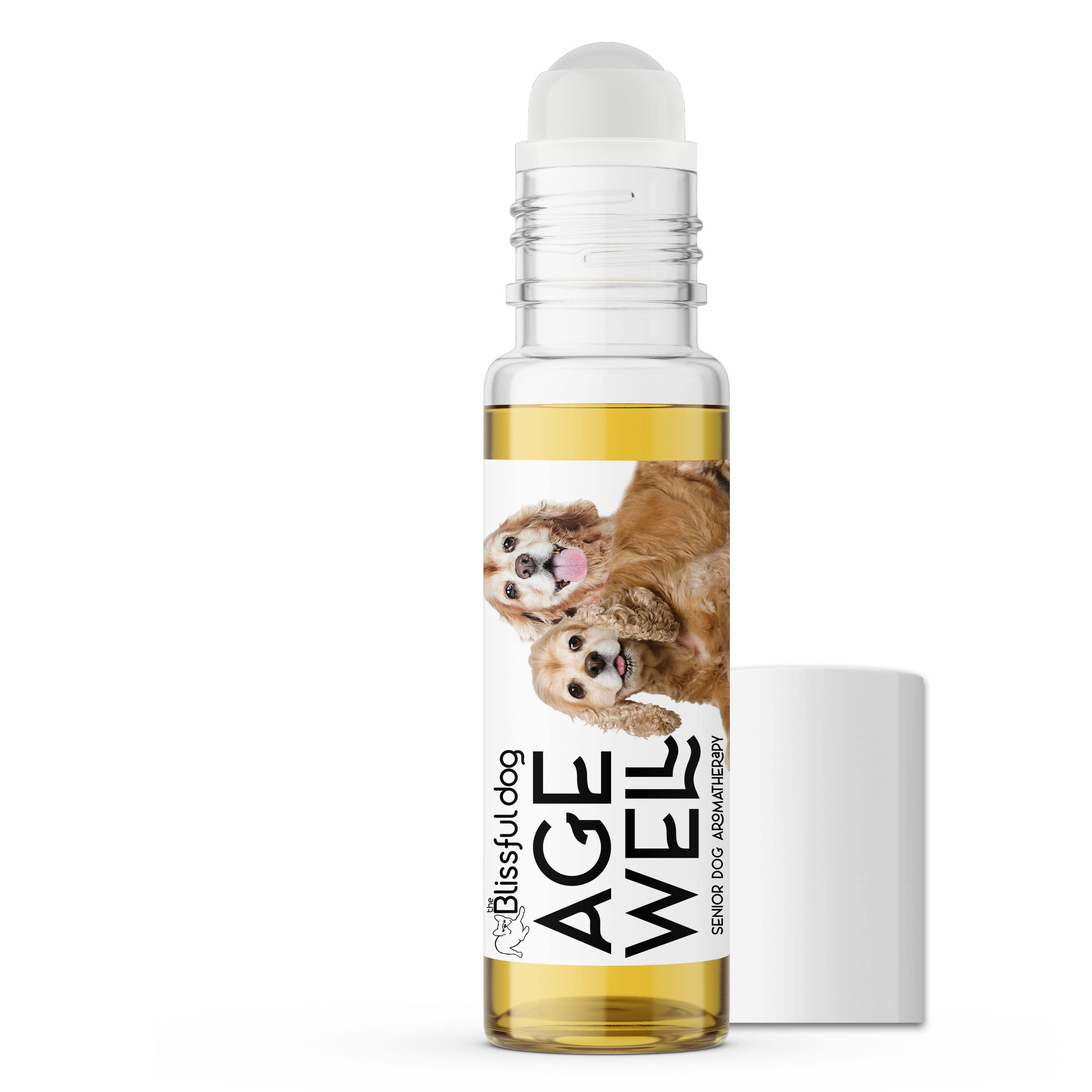 The Blissful Dog Cocker Spaniel Age Well Dog Aromatherapy Roll-On Bottle for Your Dog's Peaceful Ageing
