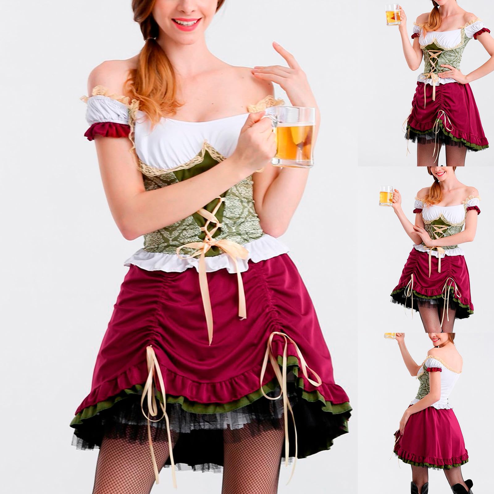 Abito tradizionale bavarese da donna per Oktoberfest