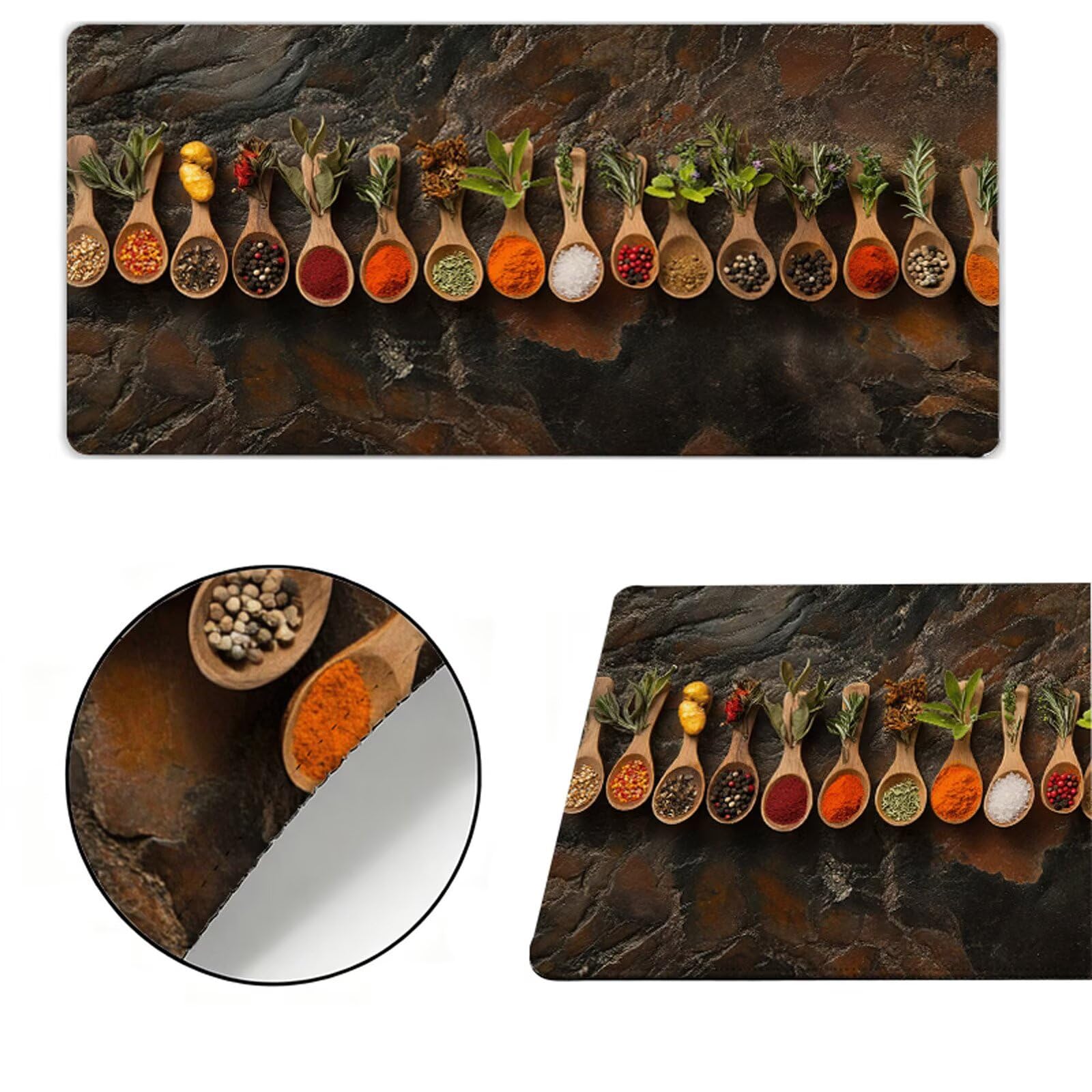 Podkładka pod mysz XXL 1200 x 600 x 3 mm podkładka pod mysz kuchenna brązowa poprawia precyzję i szybkość, antypoślizgowe wodoodporne, szyte krawędzie, akcesoria do gier, komputer, prezent dla