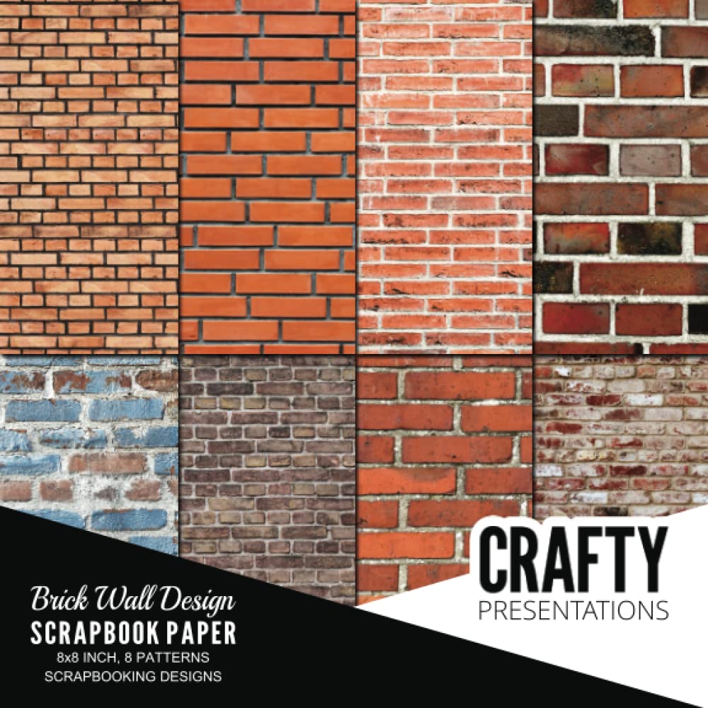 Buy Brick Wall Design Scrapbook Paper Brick Pattern 8x8 Single Sided