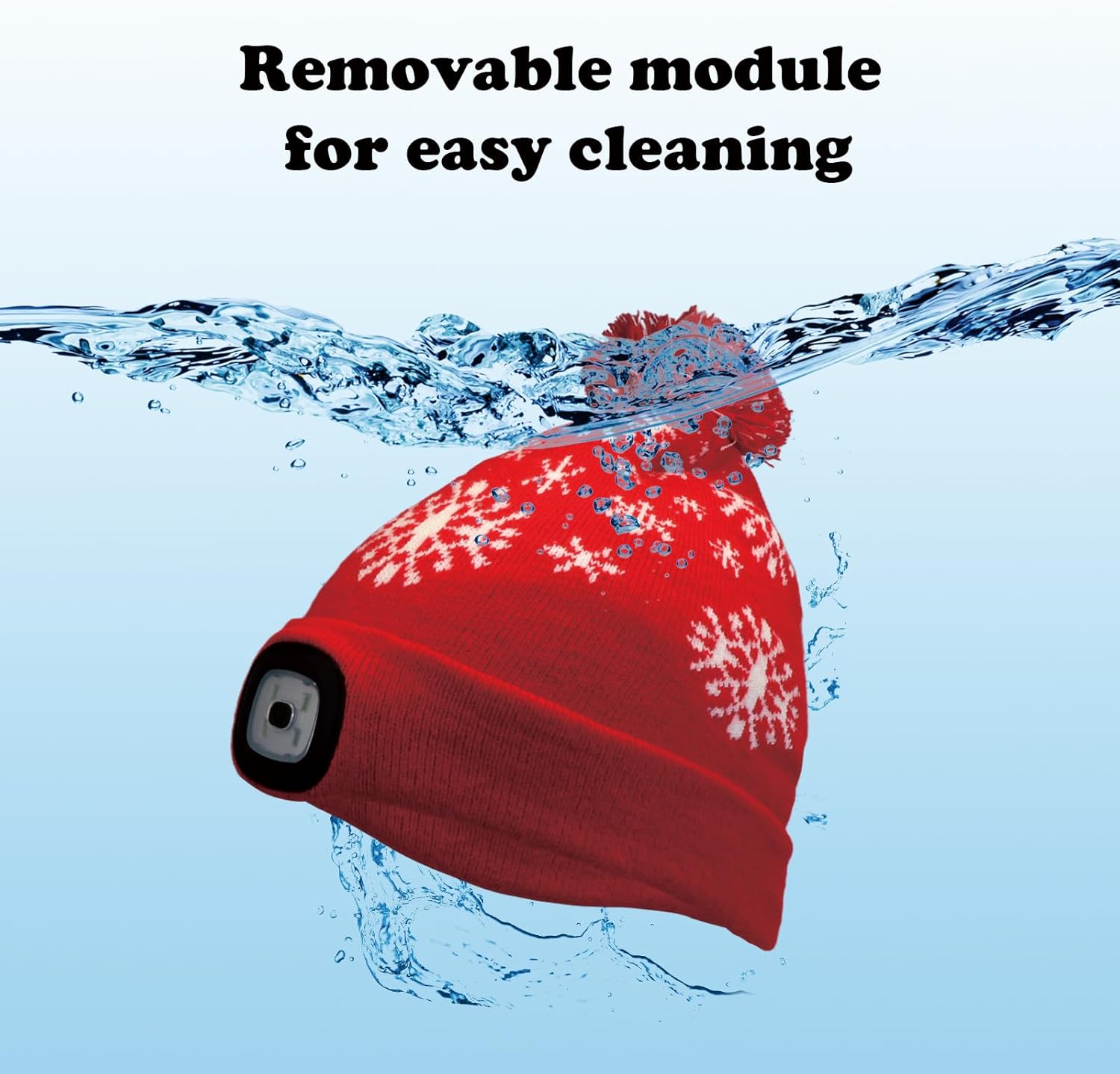 Unisex Beanie with The LED Light, Christmas Gifts for Men Women Dad Father USB Rechargeable Headlamp Caps (3pcs) - Image 5