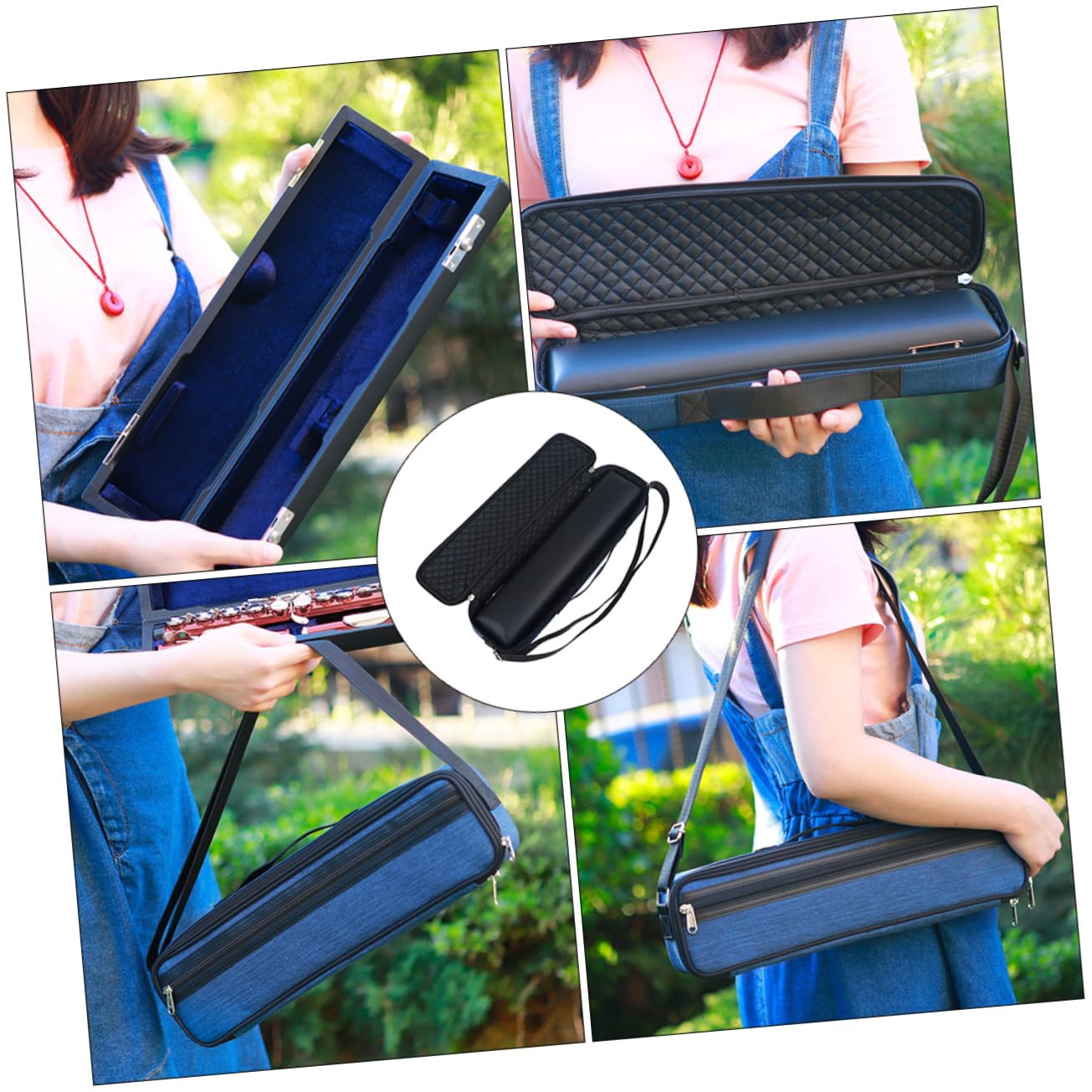 Bolsa Para Flauta De Oxford y Algodón Caja Interior Para Traje Estuche Para Transporte Portátil Bolsa Oxford Concisa Para Flauta Para Viajeros