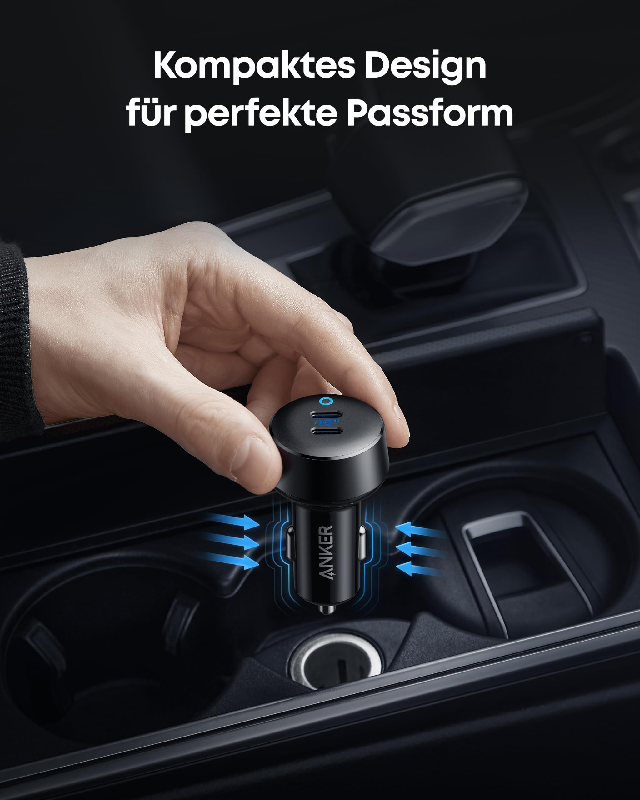 Anker USB C Autoladegerät, PowerIQ 3.0 Typ C Auto Adapter mit 2 Ports 40 W, PowerDrive III Duo mit Netzteil für iPhone 17/16/15 Pro Max, Galaxy S26/25/24, Pixel, iPad Pro und mehr
