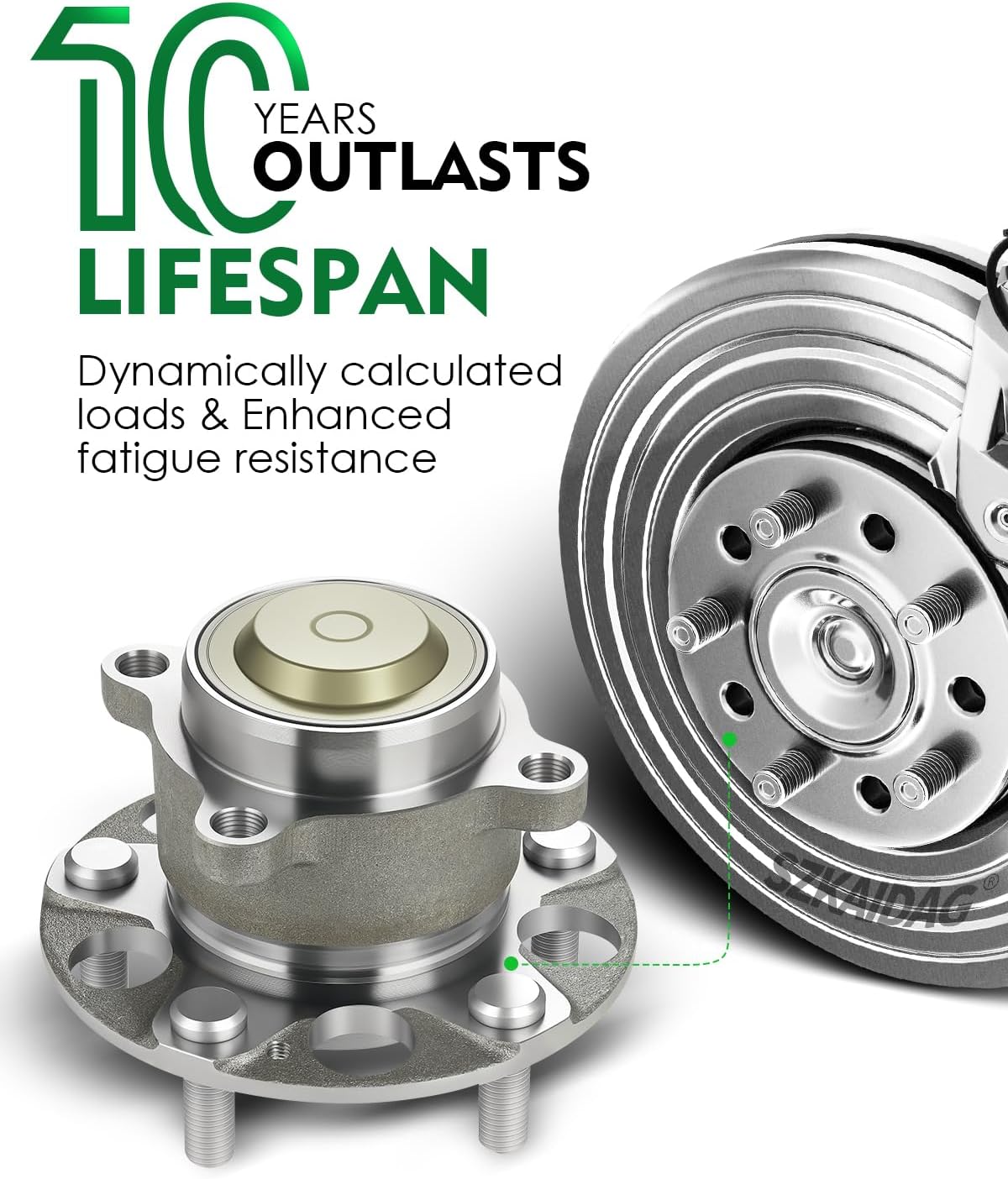 Set of 2 Rear Wheel Bearing and Hub Assembly with 5-Lug Fit for:-Honda Accord 2013 2014 2015 2018 2019 2020 2021 2022 2023, for:-Acura 2015-2020 TLX 1.5L 2.0L 2.4L 3.5L OE# 512544 BR930856