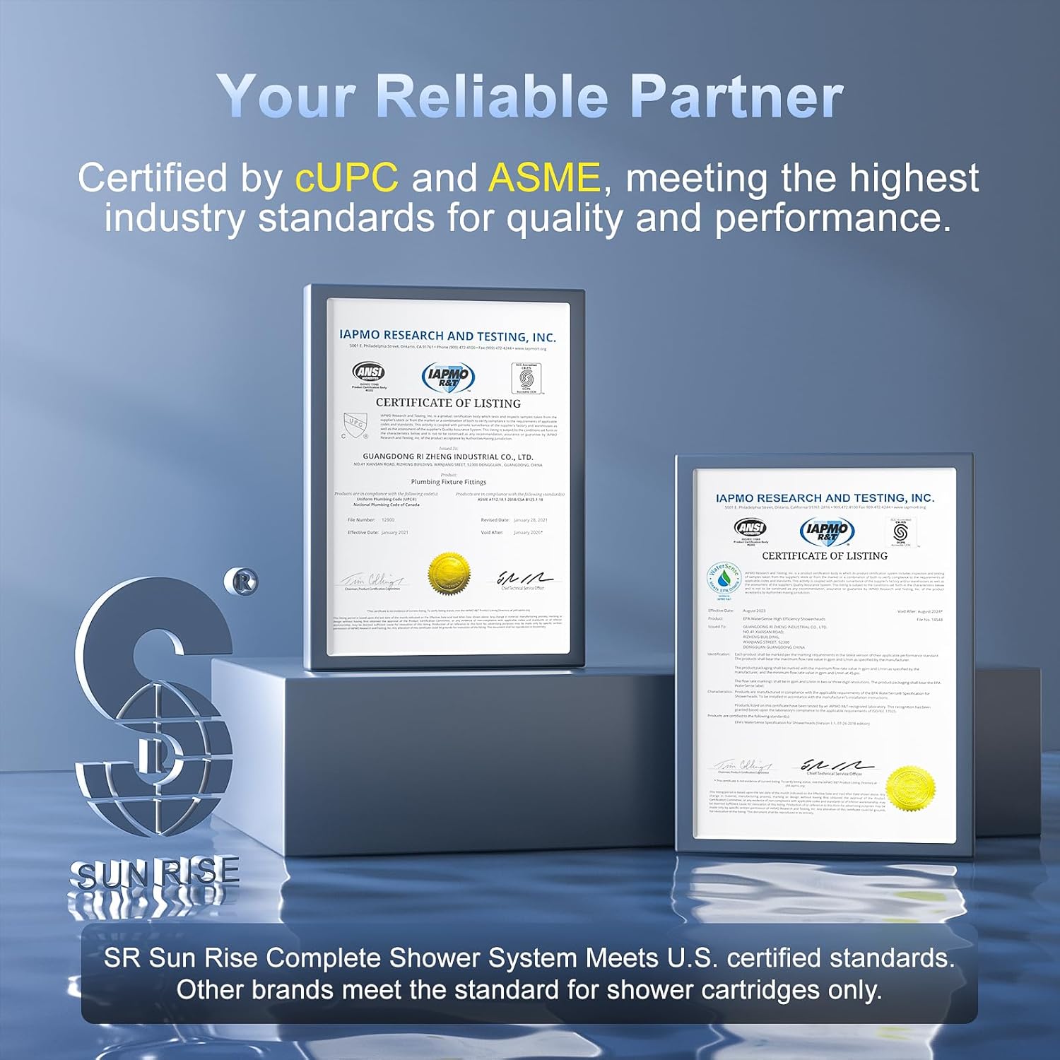 SR SUN RISE 12 Inch Slide Bar Shower Faucet Luxury High Pressure Shower Heads and Handheld Spray Combo Set Wall Mounted Shower System Included Valve and Trim Kit, Matte Black - Image 8