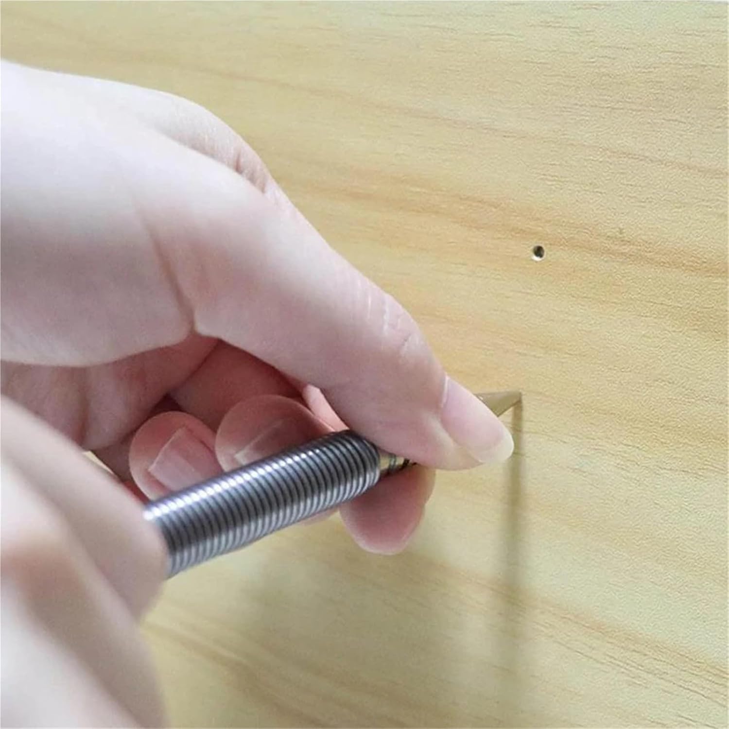 10PCS Spring Nail Center Punch Hammerless Dual Head Setter Spring Loaded Carbon Steel Nail Punch Door Hinge Pin Remover