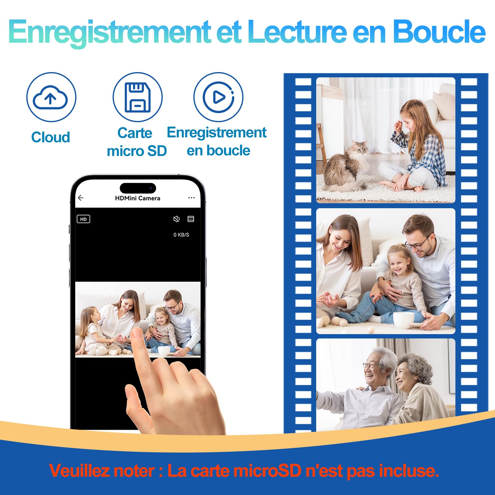 TANGMI Camera Espion, Hub de Charge 5-en-1 Mini Camera Espion sans Fil, WiFi 2.4G & 5Ghz 1080P HD avec Détection de Mouvement et Alertes Instantanées pour la Maison et Le Bureau