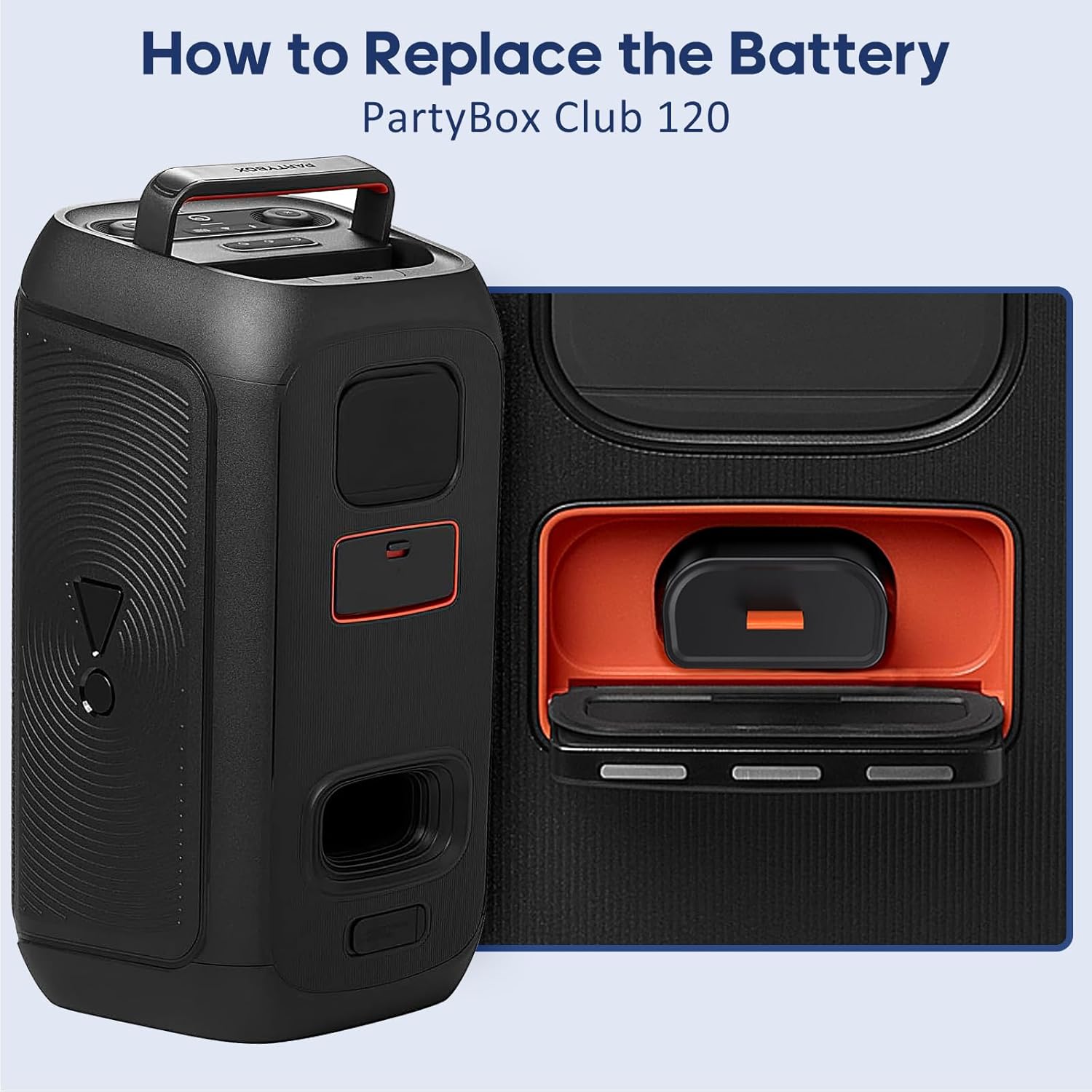 5000mAh 7.2V 36Wh Rechargeable Lithium-ion Spare Battery Compatible with PartyBox Club 120,Perfect Replacement for Battery 200-(1 Pack) - Image 5