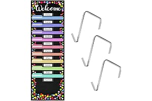 Hanging Wall File Organizer with Pocket Chart Hooks