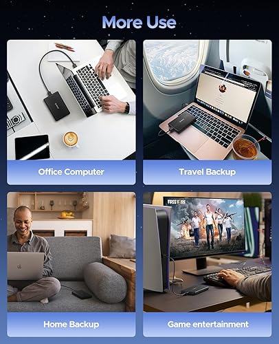 Miniatura 9 de ORICO Caja de disco duro externo USB 30 a SATA III de 25 pulgadas para disco duro SATA HDDSSD de 25 pulgadas 0276in-0374in sin herramientas Negro,