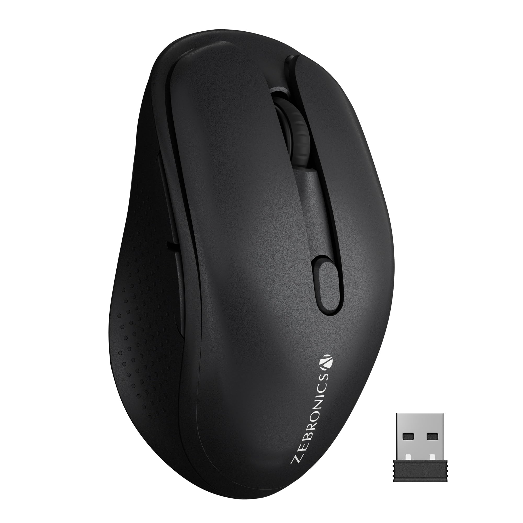ZEBRONICS Charm Rechargeable Wireless Mouse, Dual Mode (2.4GHz + BT), Dual Bluetooth, Upto 1600 DPI, Silent Operation, 6 Buttons, Comfortable & Ergonomic, for Mac | Laptop | Computer (Metallic Black)-picture-27