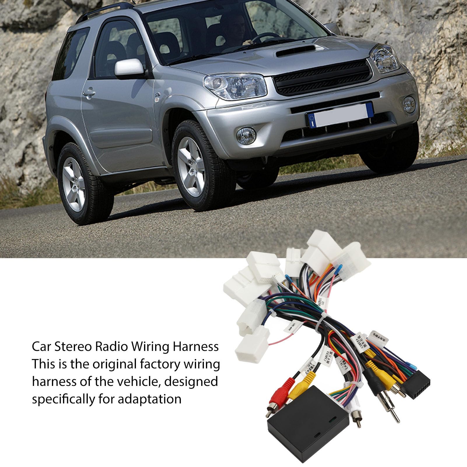 Set Di 2 Connettori ISO Per Autoradio - Maschio 8+5 Pin, Cavo Da 160 Mm, Per Alimentazione E Altoparlanti