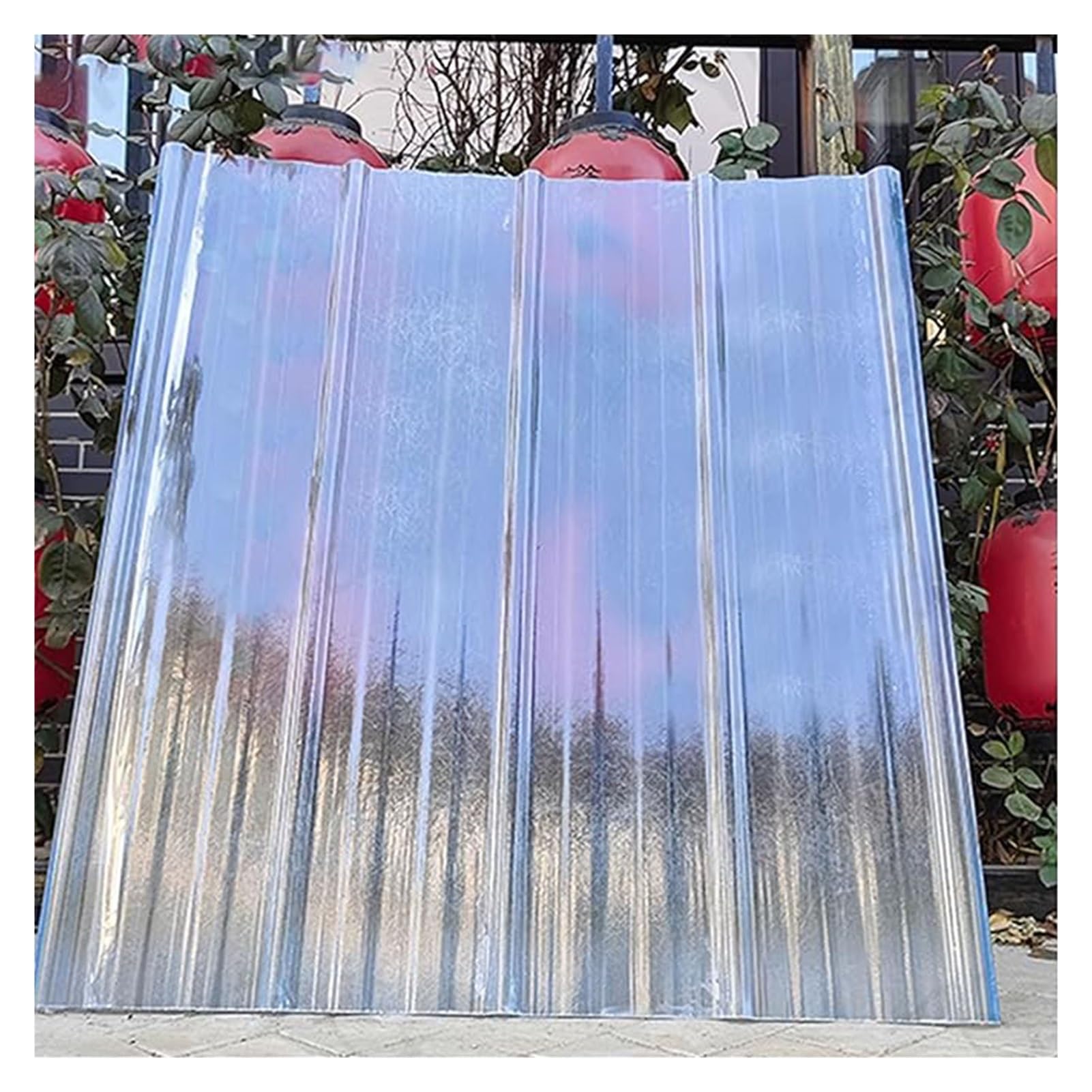 Toiture d'auvent en polycarbonate résistant aux basses températures pour serre