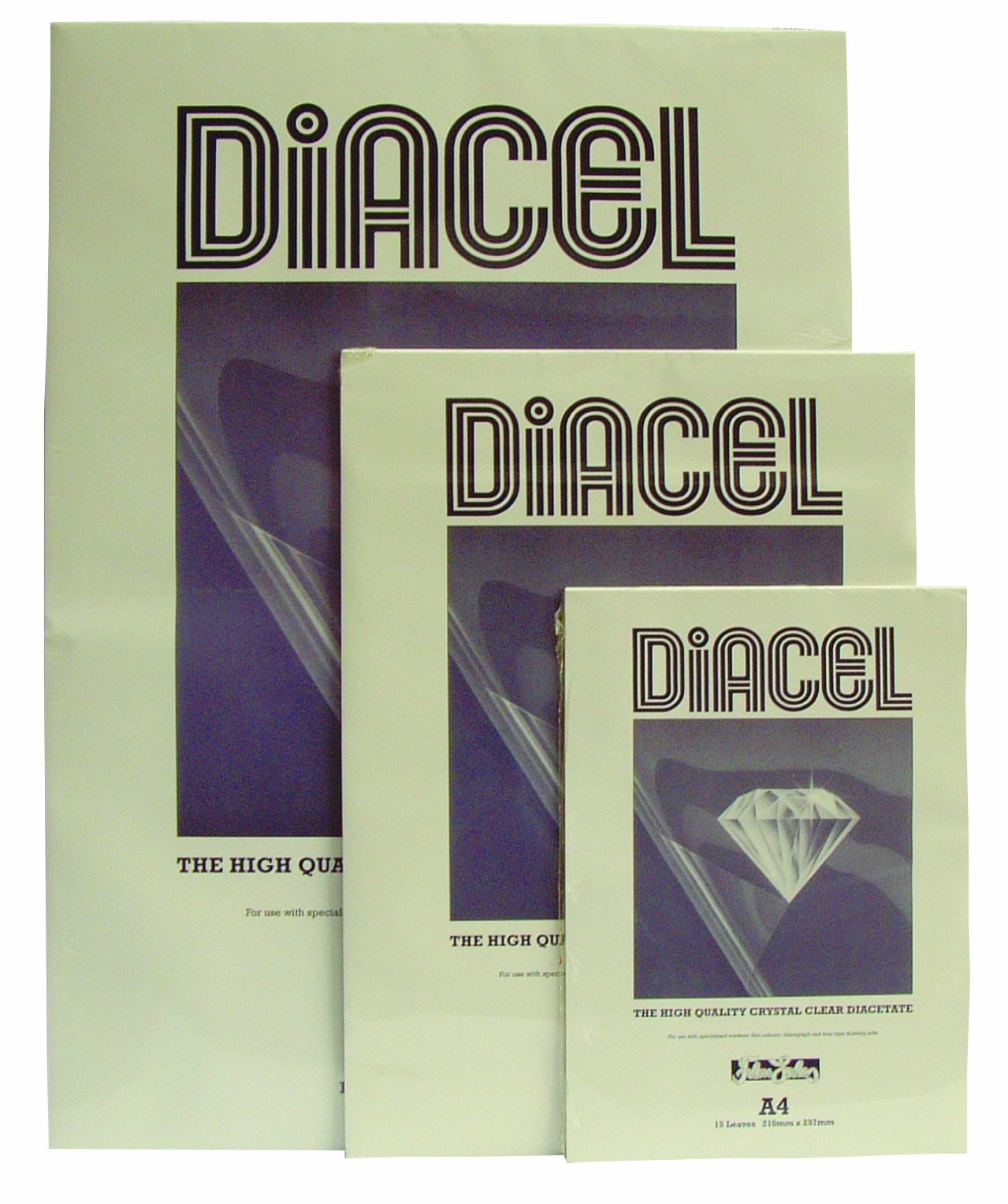 Diacel Film Acetate Sheets, Clear, A4, 115 Microns, 100 Sheets, For Use With Specialised Markers, Film Colours And Chinagraph, Crystal Clear Film