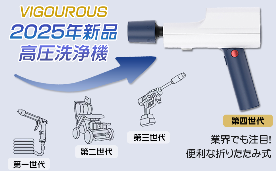 Amazon | 【2025年新登場・折りたたみ式】VIGOUROUS 高圧洗浄機 小型