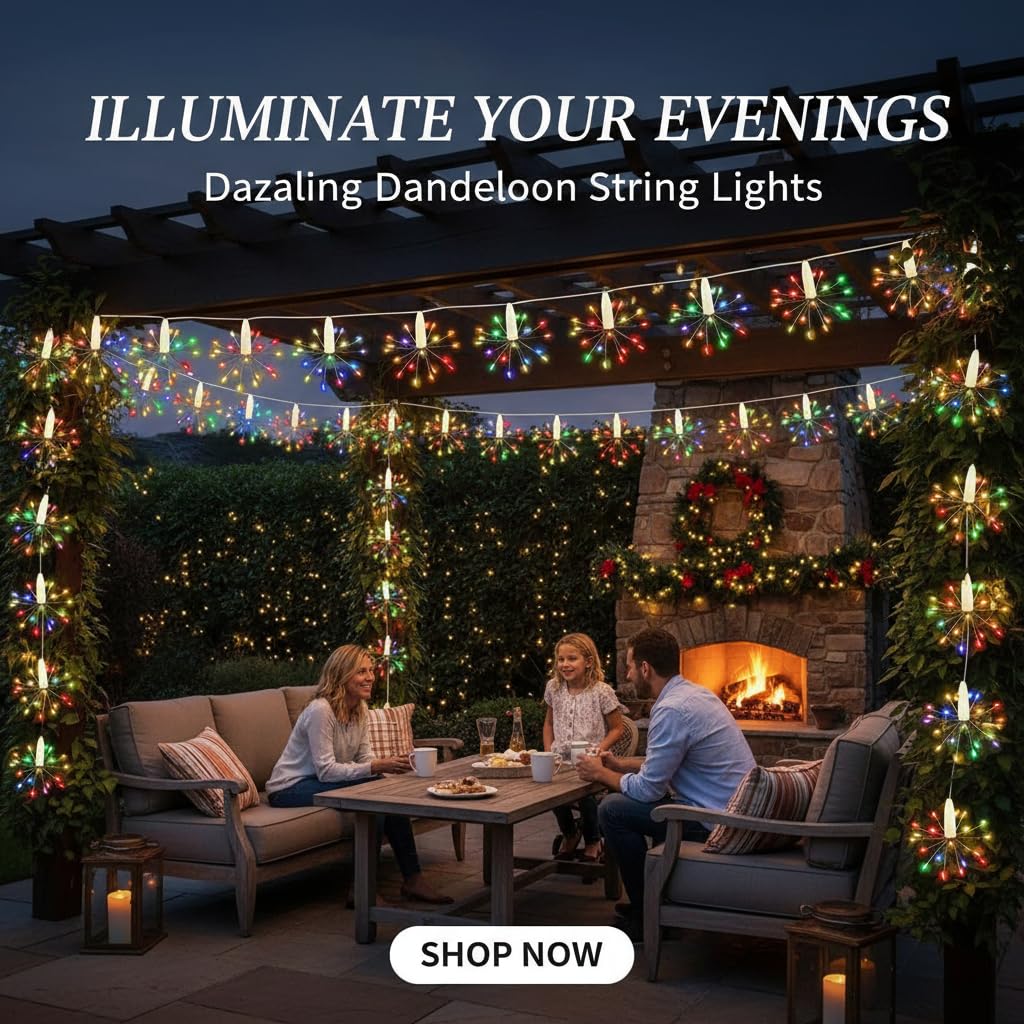 MIRADH Starburst Lights: 10ft Fairy String - Diwali, Christmas & More -8 MIRADH Starburst Lights: 10ft Fairy String - Diwali, Christmas & More -8