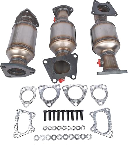Miniatura 7 de Juego de convertidores catalíticos 1 y 2 LH RH Reemplazo para Honda Pilot 3.5L 2005-2008 OE# 45106 45107 45108 16450 16451 16351