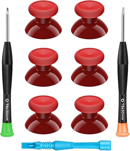 Reemplazo del joystick de mando para Xbox One 6 piezas originales de palillos de pulgar analógicos Verdadero engomado con kit de destornillador de