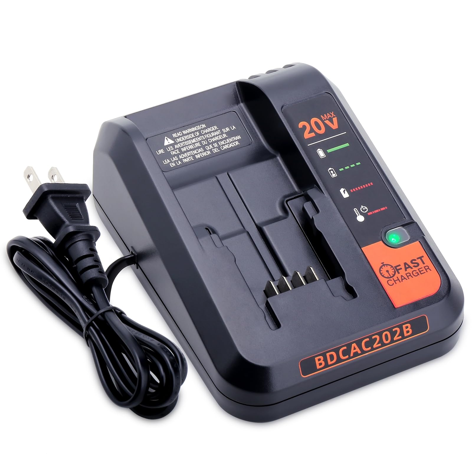 Kekepowtobat BDCAC202B 2.0A Charger Replacement Compatible with Black and Decker 20V Lithium Battery Charger, Compatible with 12V MAX and 20V MAX Battery LBXR20 LBXR2020 LBX4020 LBX20