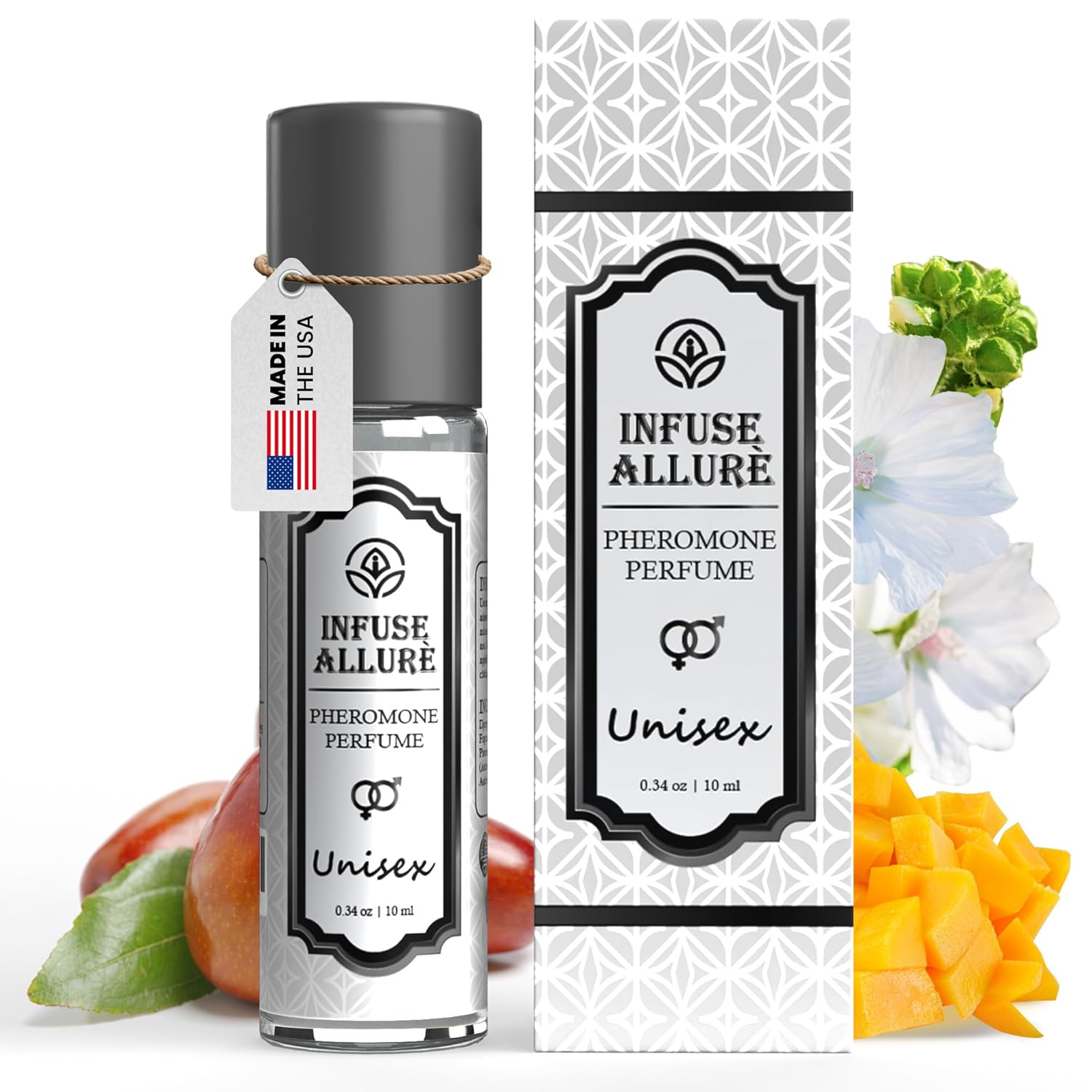 Gender Neutral Pure Jojoba Oil Base Formula Pheromones Perfume – Premium Attraction-Long Lasting -Boosting Perfume – Enhanced French Pheromones Blend – Unisex For Men and Women 10ml