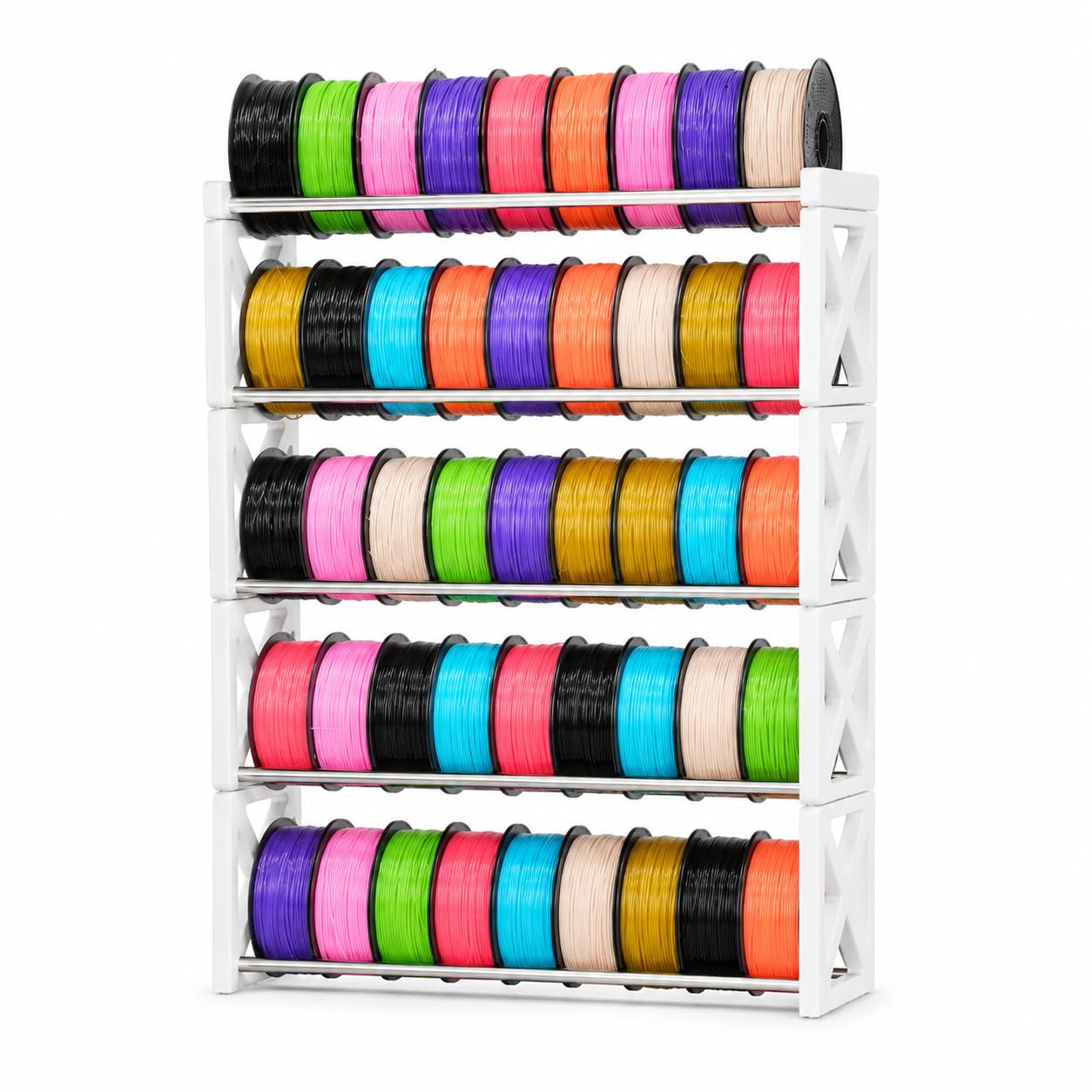 5-Tier 3D Printer Filament Storage Rack, Holds 45 1KG Spools