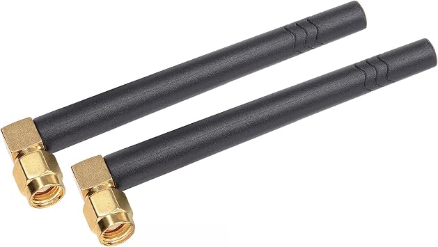 Yakry WiFi Bluetooth Antenna, Dual Band 2.4/5/5.8GHz, RP-SMA Male, 2 Pack | 3dBi, No Pin, For Backup Camera, For Surveillance Monitor