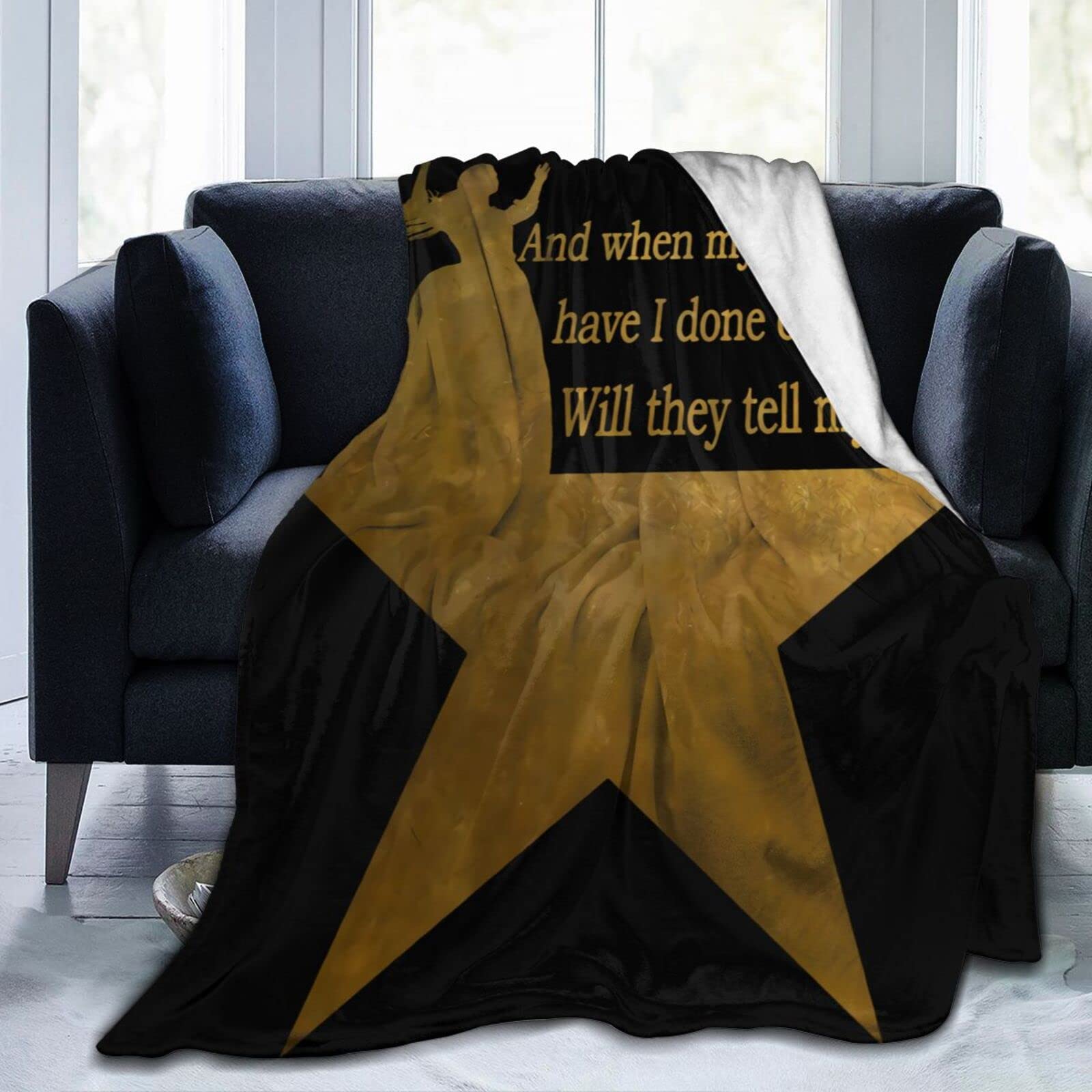 Hamilton Musical an American Blanket Throw Blankets Ultra Soft Flannel Lightweight Throws for Couch, Bed,All Seasons Use 80"x60"