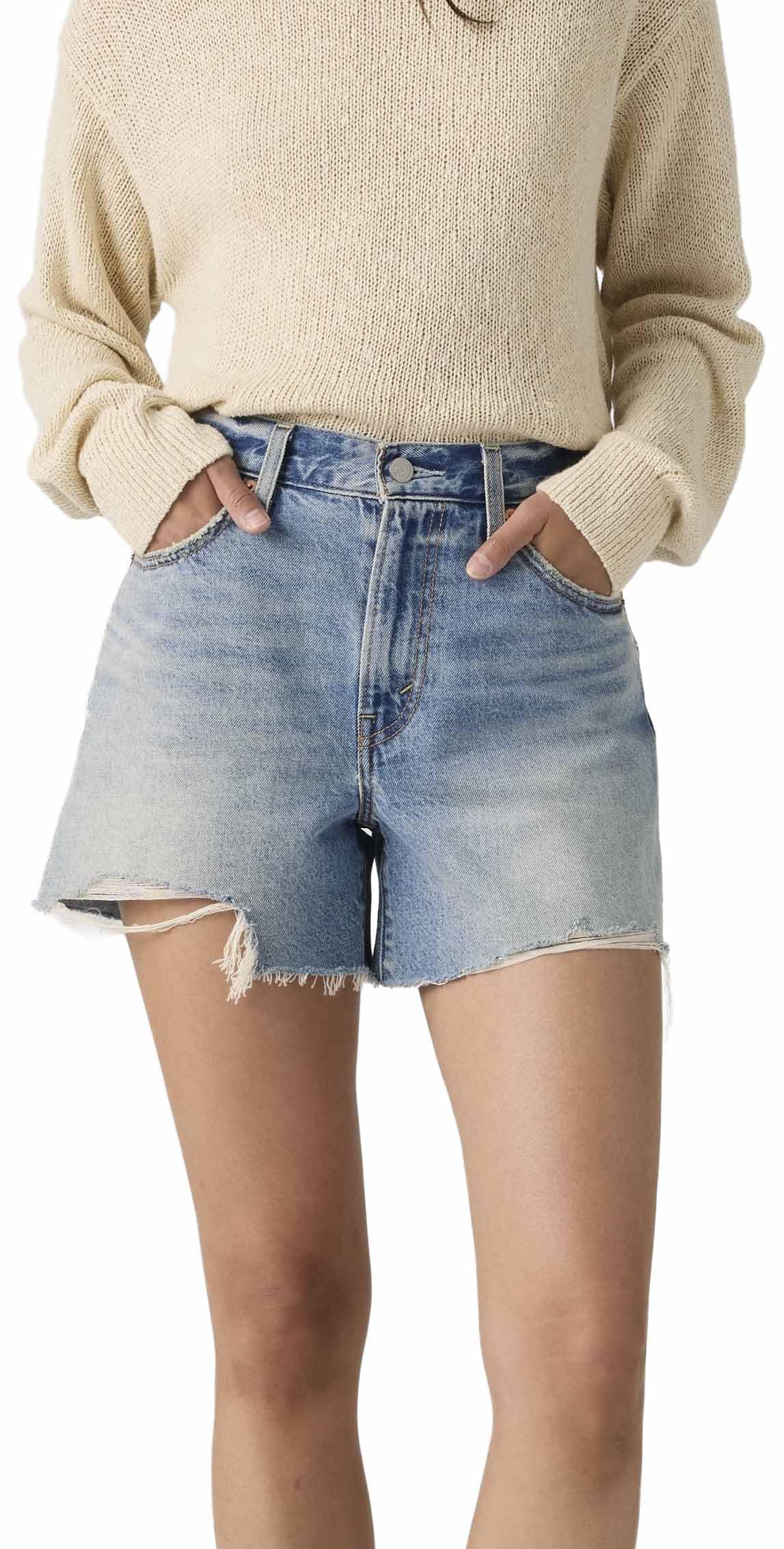 Levi's Ribcage Short Zip, Blue, Size 26, Women
