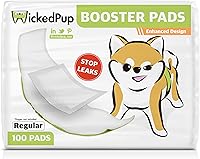 Vista 1 de WICKEDPUP Forros de pañales para perros machos y hembras, 100 unidades Insertos de pañales desechables que se adaptan a la mayoría de bandas