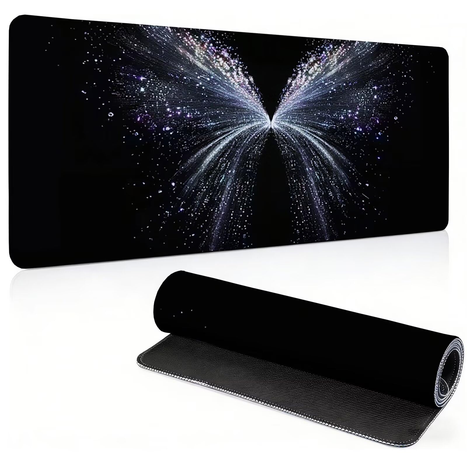 Tappetino Mouse Gaming, 1200x600mm Tappetino Mouse XXL nero 0c0-298 | Mouse Pad Grande, Ottimizzato per i Sensori da Gioco, Migliora Precisione e Velocità, per Mac e PC, Ali (8)
