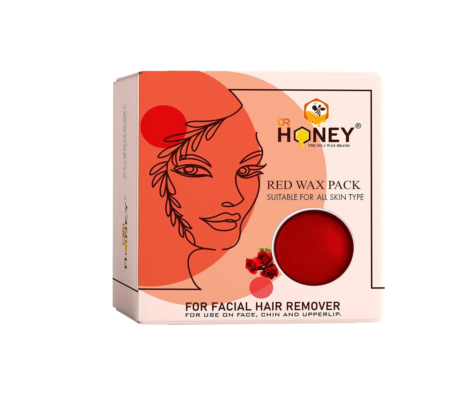 DR HONEY new red Wax Pack 80 gm KATORI WAX FACIAL HAIR REMOVING WAX