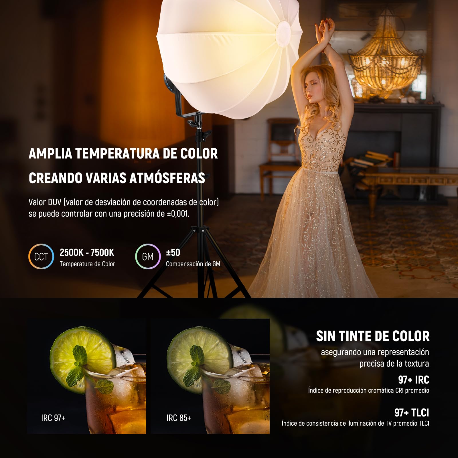NEEWER CB 300C Luz Vídeo LED 300W con Reflector, Montaje Bowens, 155000Lux/1m 5600K COB Iluminación Continua CRI97+/TLCI97+ Foco Estudio Regulable, App/2,4G/Control Integrado para Grabación Películas