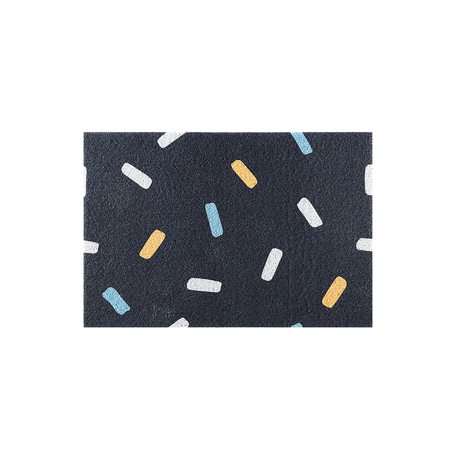 Tapis de bain antidérapant et ultra doux bleu texturé 60x90 cm
