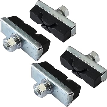 cyclingcolors 4 x Bicycle Brake Rubber X-type 40 mm Brake Pads with Screws Road Bike MTB Brake Shoes