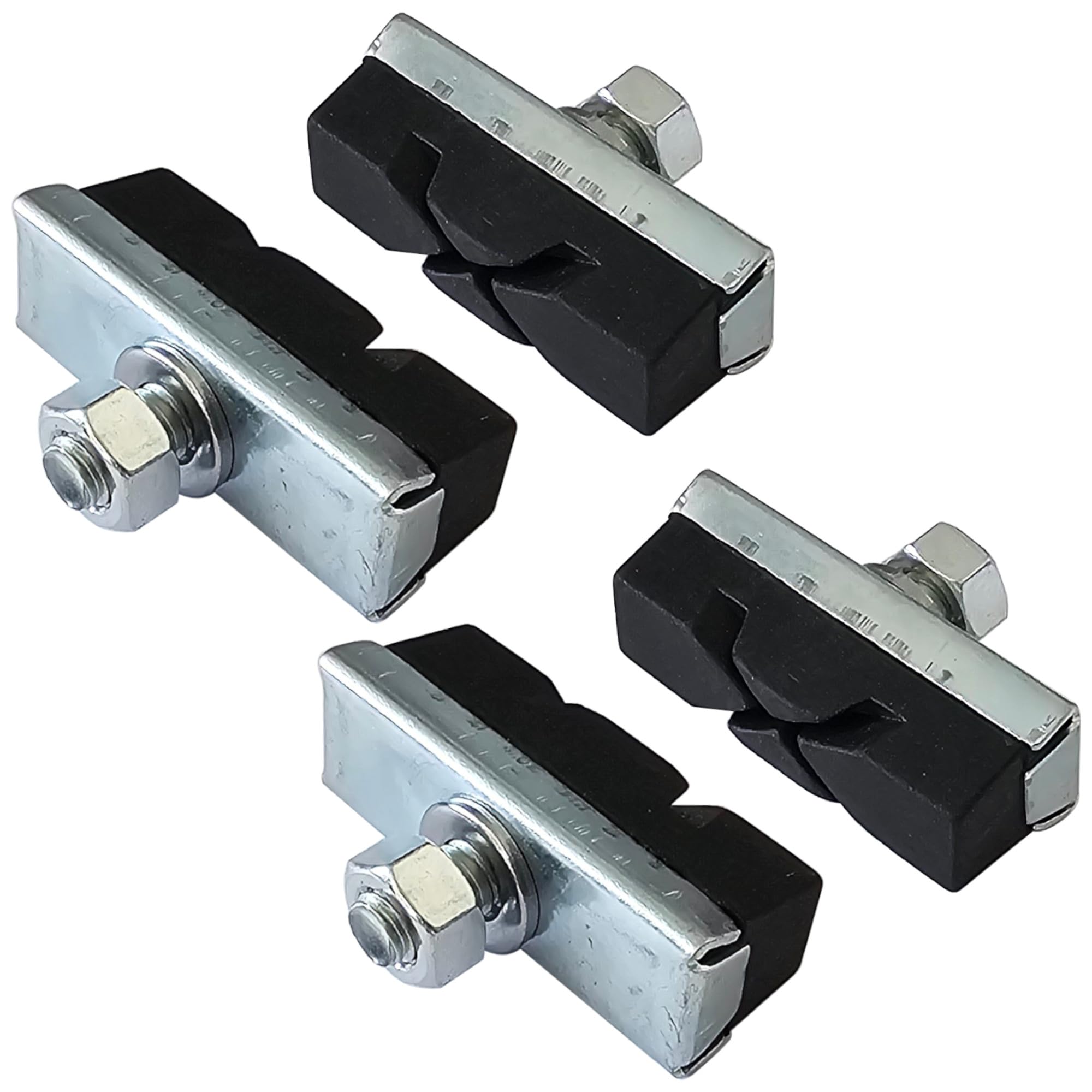 cyclingcolors 4 x Bicycle Brake Rubber X-type 40 mm Brake Pads with Screws Road Bike MTB Brake Shoes