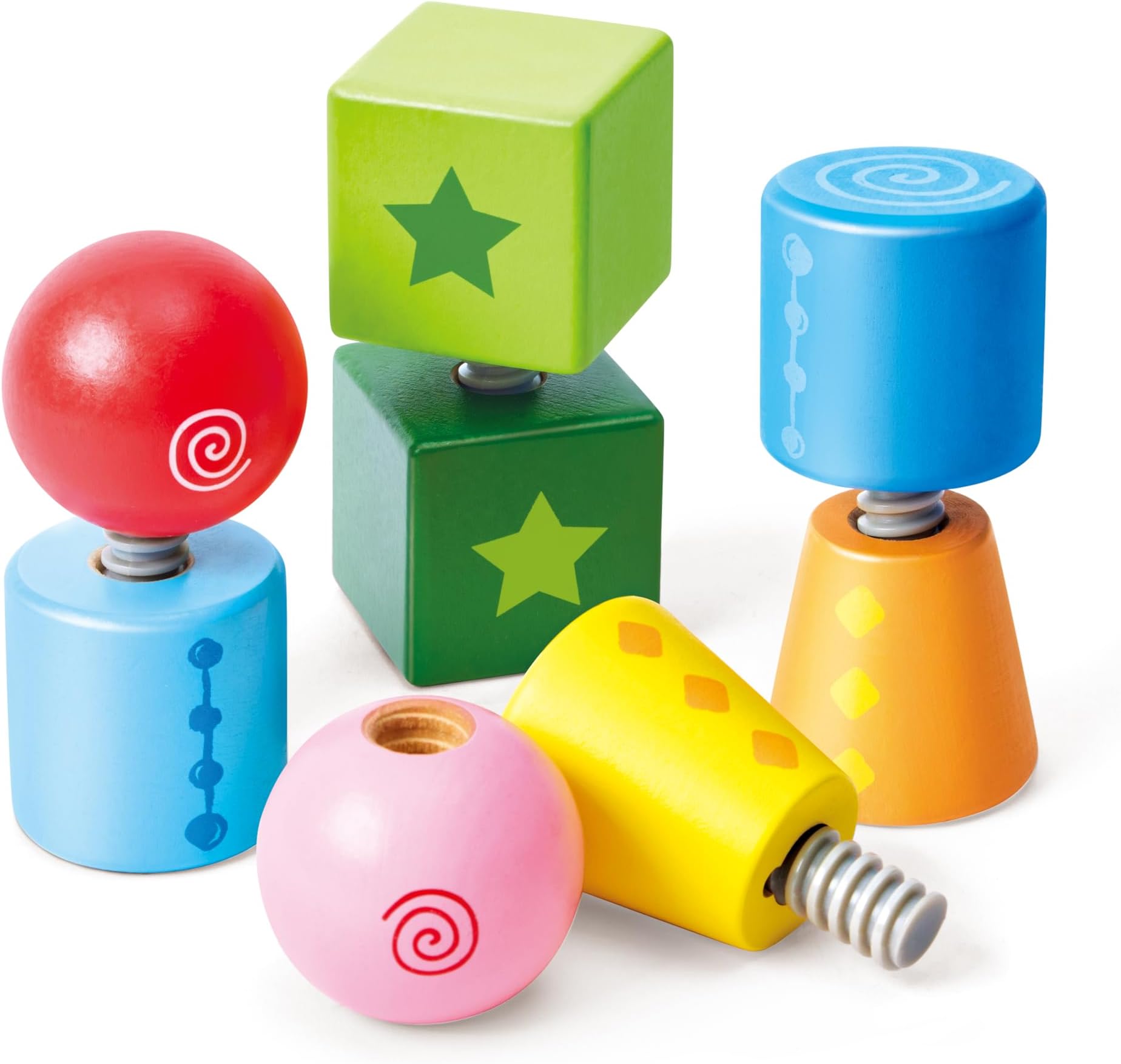 Twist and Turnables Wooden Building Block Learning Set