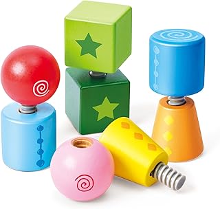 Hape Twist and Turnables Wooden Building Block Learning Set