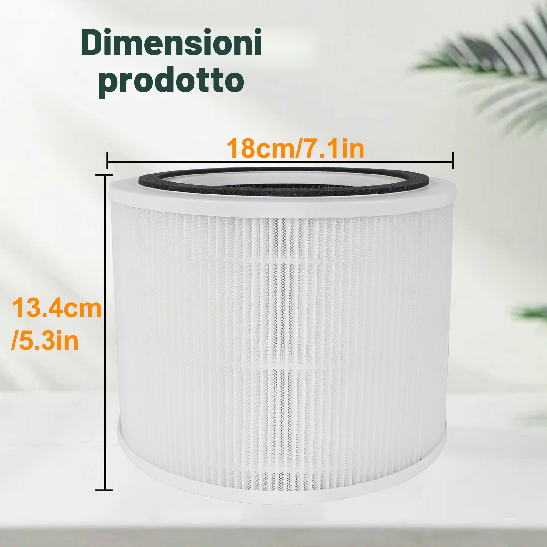 2 filtri Core 200S compatibili con purificatore d'aria Levoit Core 200S, filtro HEPA 3 in 1 H13, alta efficienza carbone attivo di ricambio Core 200S-RF, bianco