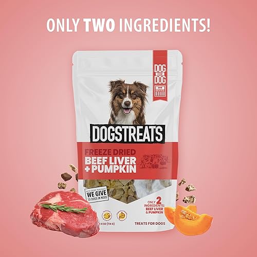 Miniatura 2 de DOG for DOG Golosinas liofilizadas para perros  Golosinas liofilizadas de carne de res y calabazas para perros  Golosinas de hígado de res para