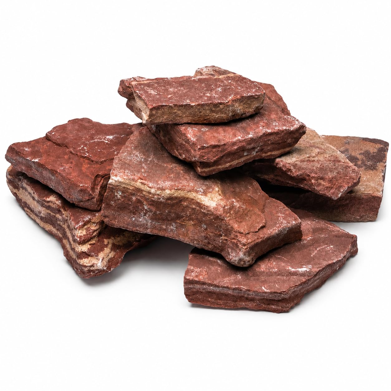 Hanicks Red Slate Aquarium Rocks 25KG for Fish Tanks Aquascaping Terrariums — image 1