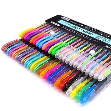 Rangwell New Neon Gel Pens Set Color Gel Pens, Glitter, Metallic, Neon Set, Good Gift For Coloring Kids Sketching Painting Drawing Gel Pens Set (Gel Pens Set (24))