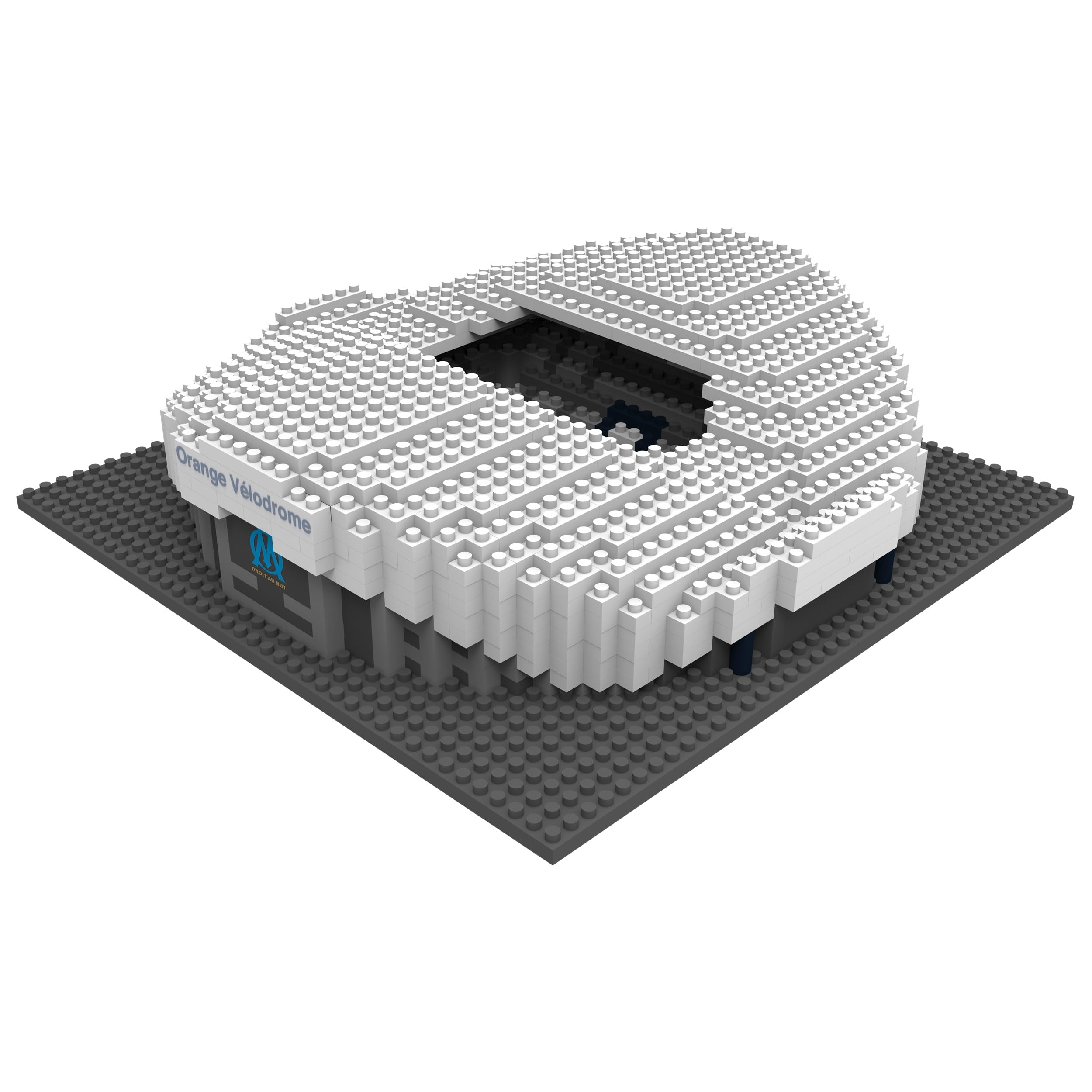 FOCO Officially Licensed Olympique de Marseille Orange Velodrome BRXLZ Mini Stadium 3D Bricks Construction Toy Model - Image 3