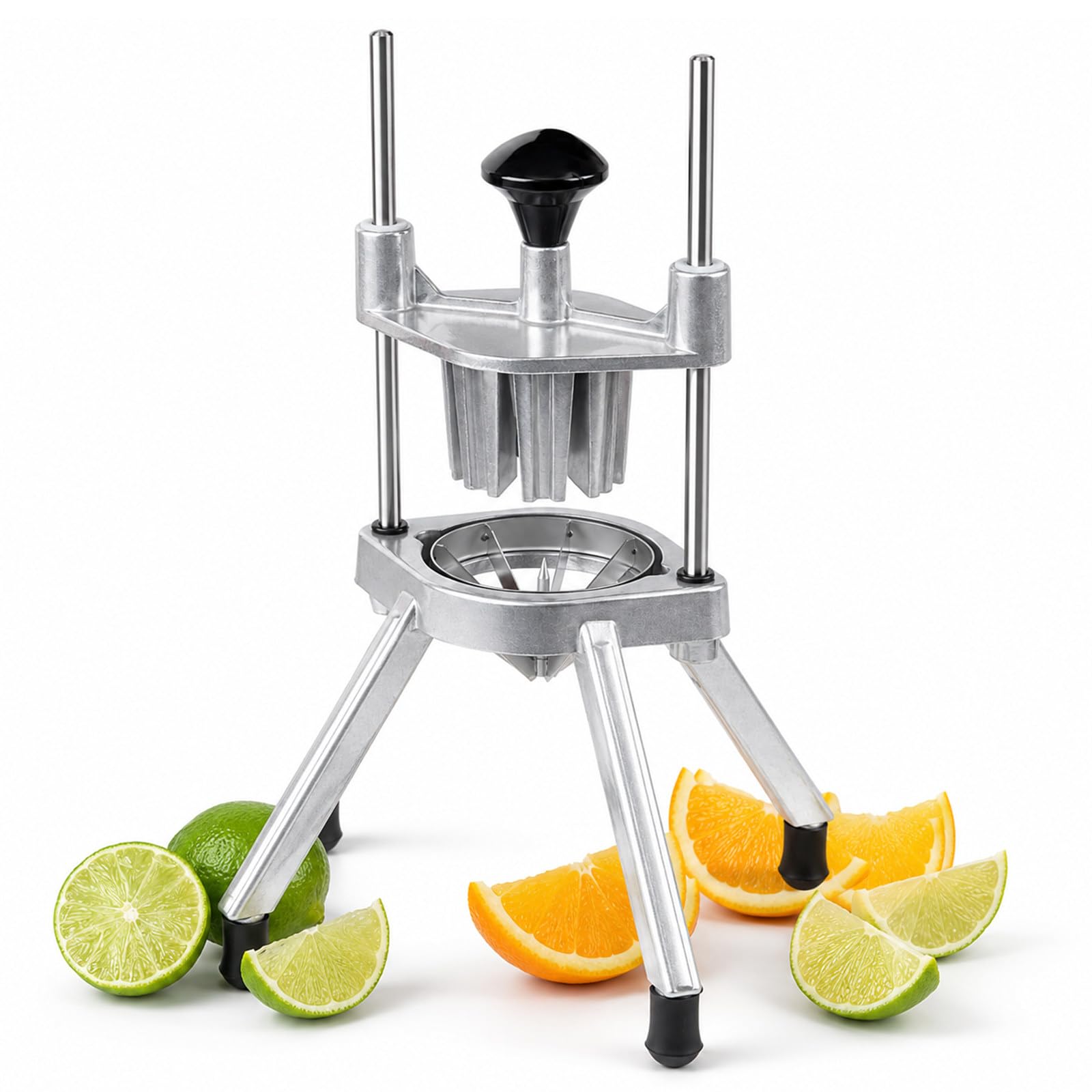 Manueller Obst- und Gemüseschneider mit Edelstahlklingen 8-Section | Robuster Profi-Schneider für Zitronen und Limetten – ideal für Bars, Restaurants, Partys und die heimische Küche