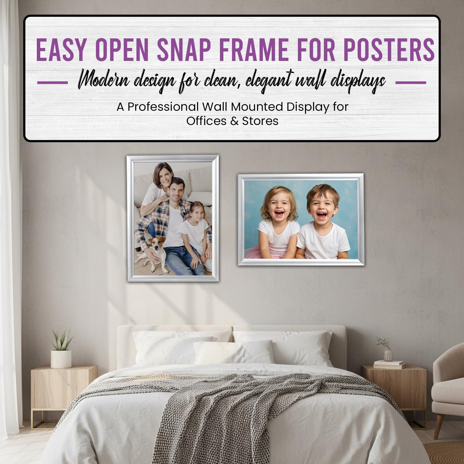 Amazon.com: SECO Front Load Easy Open Snap Frame Poster/Picture