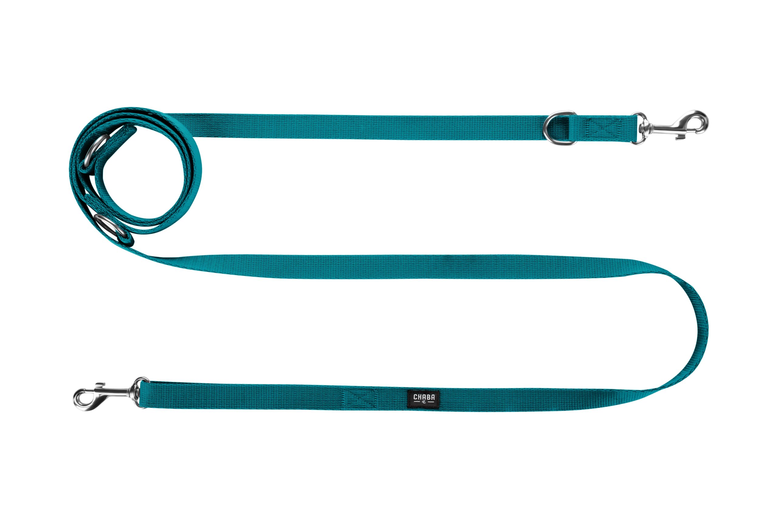 Laisse pour gros chien Chaba réglable de 1.35m à 2.6m de long en bleu marine taille XL