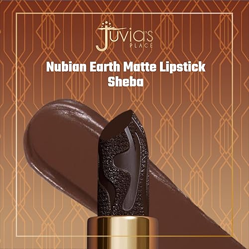 Miniatura 4 de Juvia's Place Nubian Earth - Lápiz labial mate Sheeba, lápiz labial hidratante, lápiz labial de larga duración, maquillaje de labios ricamente