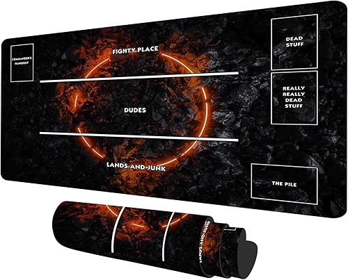 MTG - Tapete de juego con zonas, tapete de juego de bosque TCG para MTG DTCG CCG RPG, castillo, tapete de juego de cartas intercambiables,