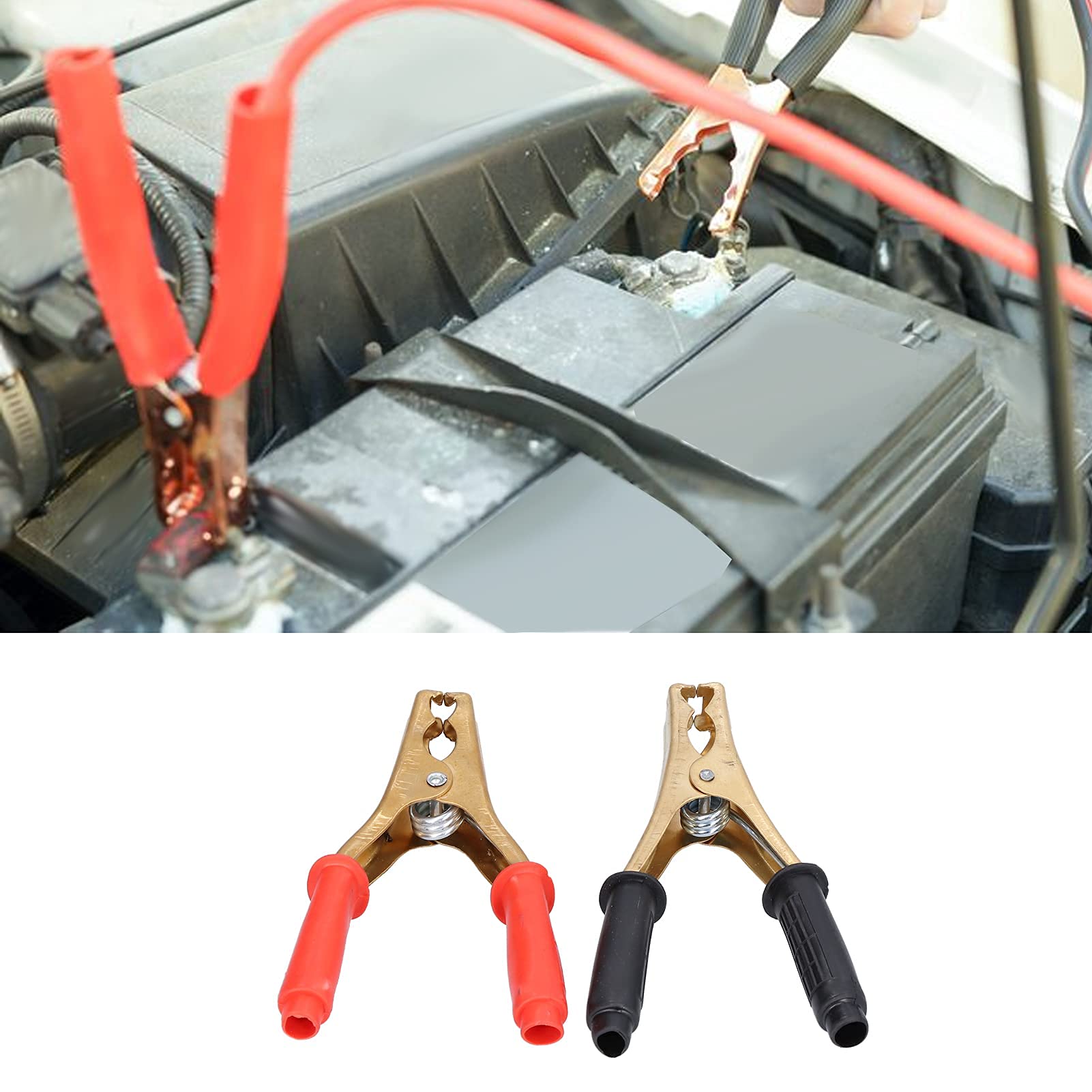 Morsetti per batteria 200 A, morsetti isolati, rosso e nero, con rivestimento isolante per auto, camion, auto, barca, cavo di ricarica (6)