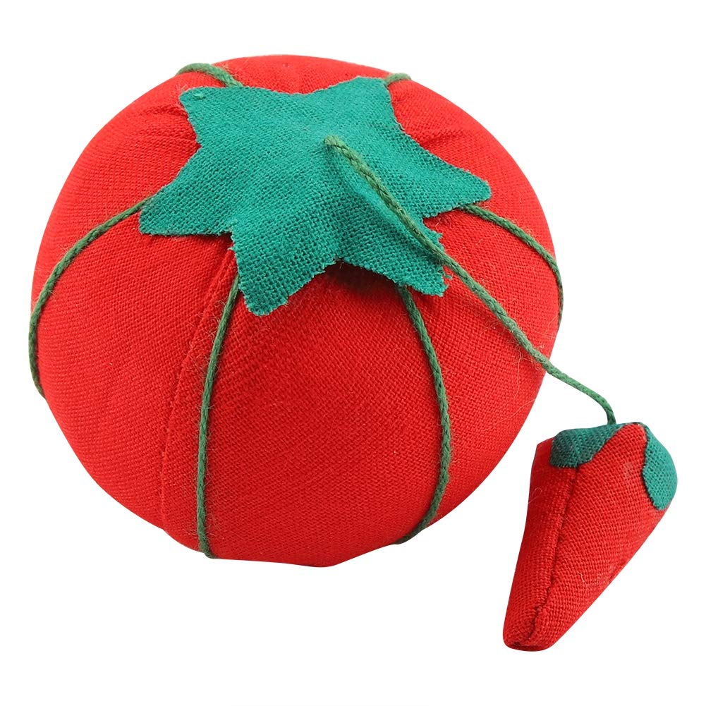 Pin Cushion Sewing Needle Holder, 2Pcs Tomato Ball Shape Cloth Fabric Soft Durable Handy Size for Organizing Pins Needles and Decoration